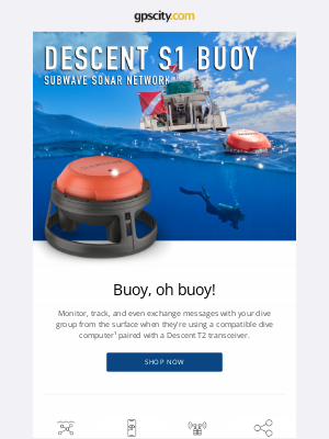 GPS City - New Garmin Descent S1 Buoy
