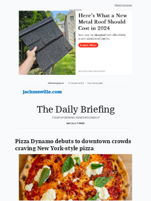 The Florida Times-Union - Daily Briefing: Pizza Dynamo debuts to downtown crowds craving New York-style pizza