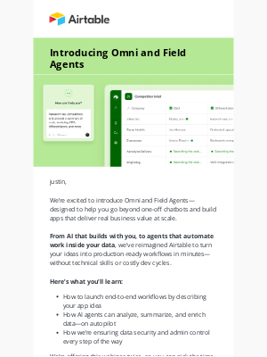 Airtable - [Webinar] Register for Introducing Omni and Field Agents webinar