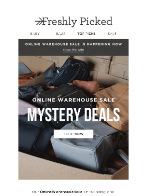 Freshly Picked - ONLINE WAREHOUSE SALE ENDS SOON! 🚨