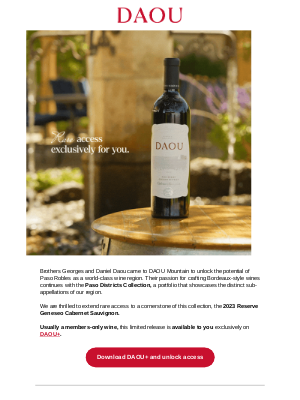 DAOU Vineyards - Rare Access: 2023 Geneseo Cabernet Sauvignon