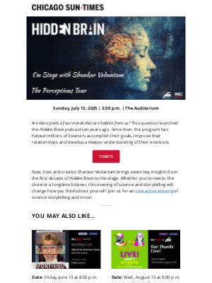 Chicago Sun-Times - ON SALE NOW: Hidden Brain podcast 