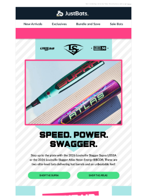 JustBats - New Release: Louisville Slugger Supra & Atlas