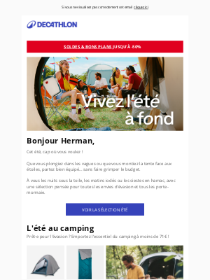 Decathlon (France) - Cap sur l’été : on équipe vos envies d’aventure !
