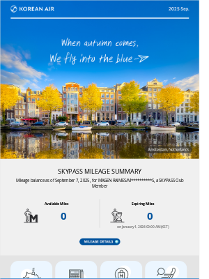 Korean Air (Korea) - (AD) [Korean Air] Your SKYPASS e-Statement, September 2025
