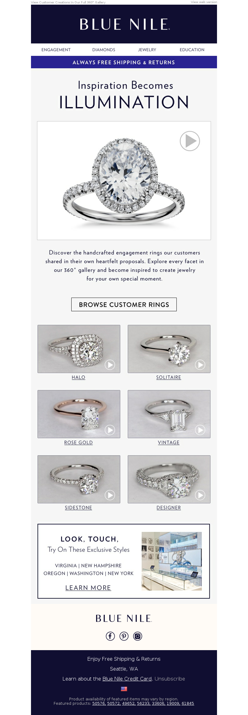 Blue Nile - Real Customer Engagement Rings That Inspire