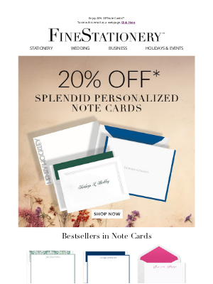 FineStationery.com - Contemporary Note Cards Now 20% Off (for a limited time)