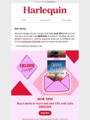 Harlequin - Breaking News: Save on new romances with this exclusive sale 📣