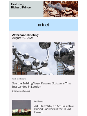 artnet - Swirling Yayoi Kusama Sculpture Lands in London