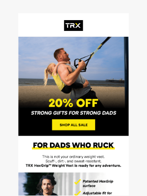 TRX Training - Save 20% on What Dad REALLY Wants