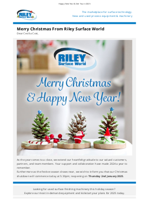 Riley Surface World (United Kingdom) - Merry Christmas From Riley Surface World