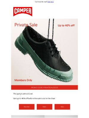 Last Chance for Up to 40% Off