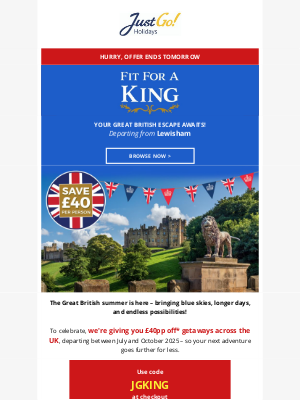 Just Go! Holidays (United Kingdom) - From £279 | Last chance to SAVE on UK getaways