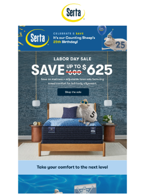 Serta - Save on comfort + support