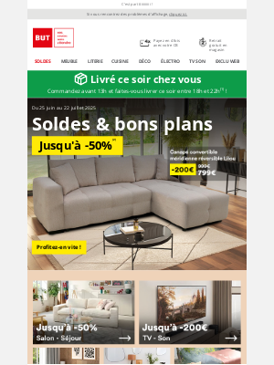 BUT (France) - SOLDES : jusqu’à -50%, top départ !