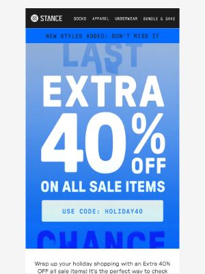 Stance - 🗣️ EXTRA 40% OFF Sale Items! 🎁