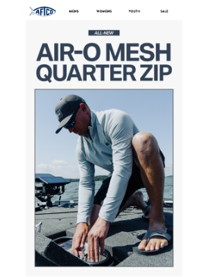 AFTCO Fishing - NEW: Ultra-Breathable Air-O Mesh Quarter Zip