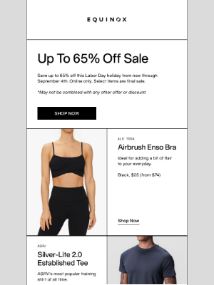 Equinox - Up To 65% Off Sale. The Shop at Equinox.