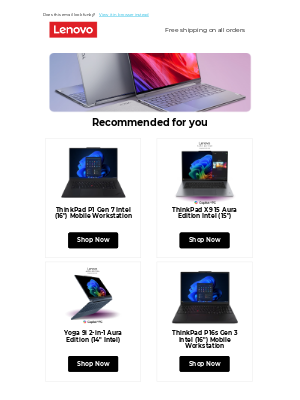 Lenovo - Tech picks just for you