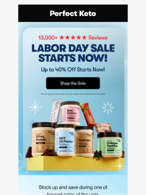 Perfect Keto - Up to 40% Off Labor Day Sale! 🇺🇸