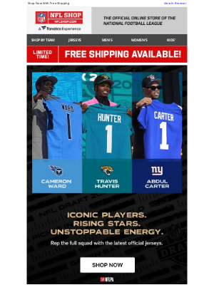 NFL - Refresh Your Roster -- The Latest Ravens Jerseys