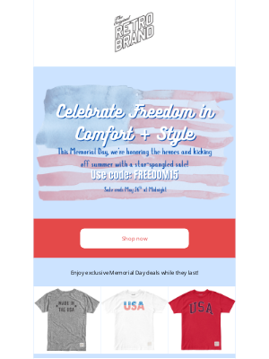 Retro Brand - 🇺🇸Stars, Stripes & T-Shirt Savings🇺🇸