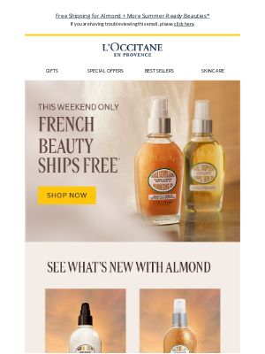 L'Occitane USA - Treat Yourself—We'll Cover Shipping​