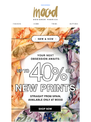 Mood Fabrics - ATTN: More Hot New Prints—40% Off, Shop Today! 🔥