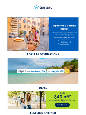 Transat (Canada) - Take off to the eternal city ✨