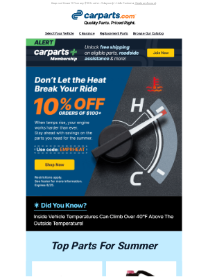 JC Whitney - Beat the Heat With 10% OFF 🔥
