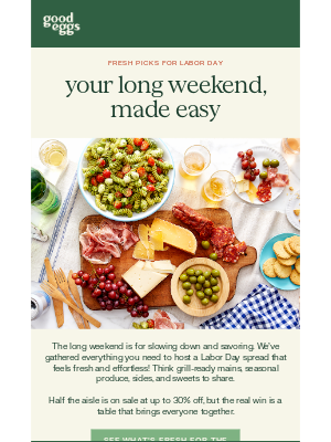 Good Eggs - 🍉🔥 Up to 30% off your Labor Day spread + flash sale: 50% off inside