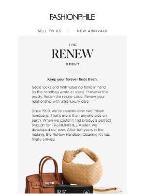 FASHIONPHILE - 🧼 THE RENEW DEBUT