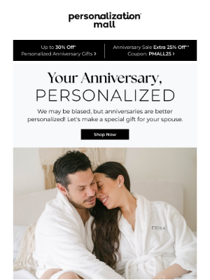 Personalization Mall - Anniversaries Are Better Personalized