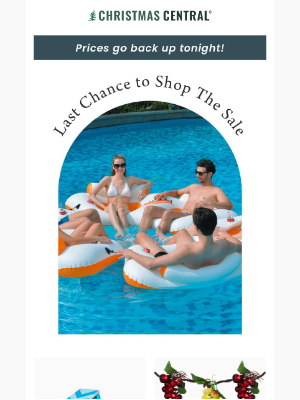 Christmas Central - Ends Tonight! Last Chance for Up to 75% Off Pool & Patio Deals