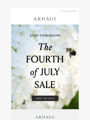 Arhaus - ENDS TOMORROW: The Fourth of July Sale