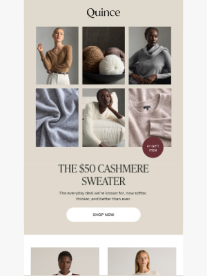 Quince - ICYMI, our $50 cashmere sweater is the best deal ever