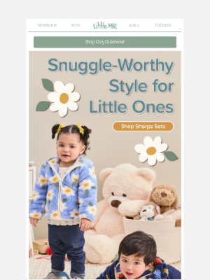 Little Me - Cozy Up—New Sherpa Jacket Sets Are Here 🤍🧸