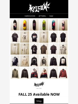 Welcome Skateboards - WELCOME FALL 25 is LIVE!