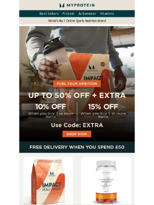 Bulk up for LESS | Up to 50% off