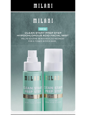Milani - Just dropped! 💦  NEW Clean Start Prep Step Facial Mist ​