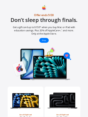 Apple (Germany) - ⏳ Last chance to get a gift card up to $150.
