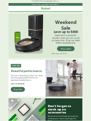 iRobot - Our weekend sale starts now!