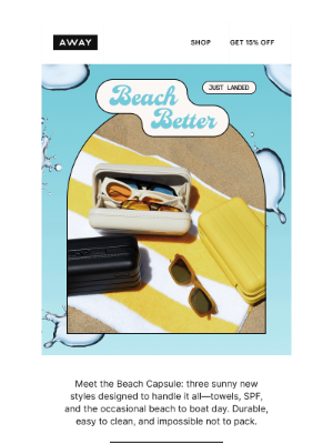 Away - Introducing: the Beach Capsule 🏖️