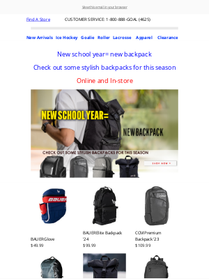 Perani’s Hockey World - New school year= new backpack