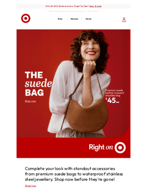 Target (Australia) - Selling fast! Suede bags in new colours