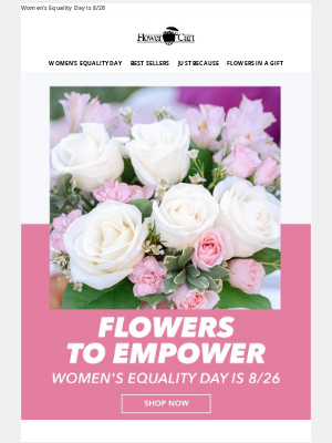 Flower Cart - Don’t miss out - Celebrate Women’s Equality Day this week only