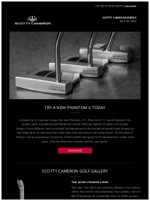 Scotty Cameron - Scotty Cameron Enews - July 20, 2022