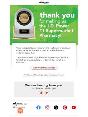 Wegmans Food Markets - Proudly Ranked #1 Supermarket Pharmacy
