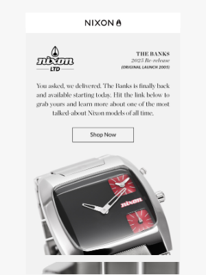 Nixon - The Banks - Now Available
