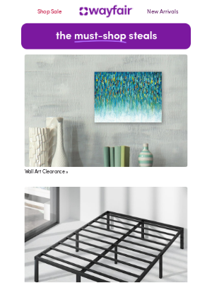 Wayfair - WALL ART CLEARANCE.